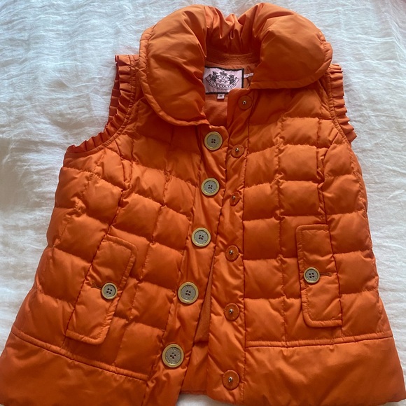🧡🧡Juicy Couture Orange Puffer Vest- NWOT 🧡🧡🧡 - Picture 2 of 8